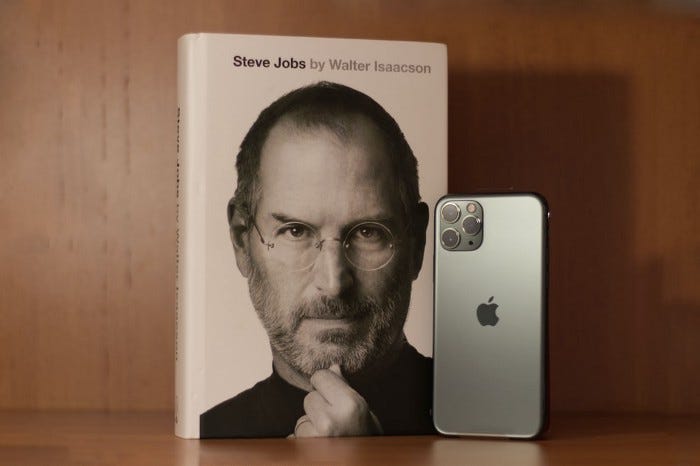 Image of Book Cover With Steve Jobs And iPhone