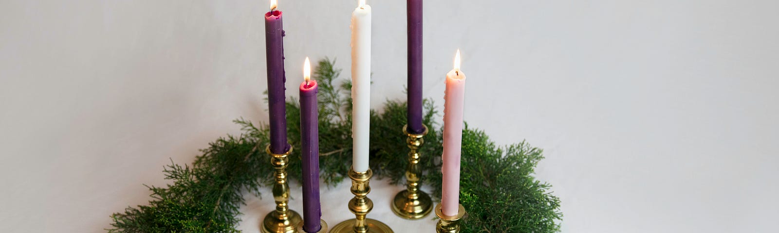 Advent Candles encloded in a wreath