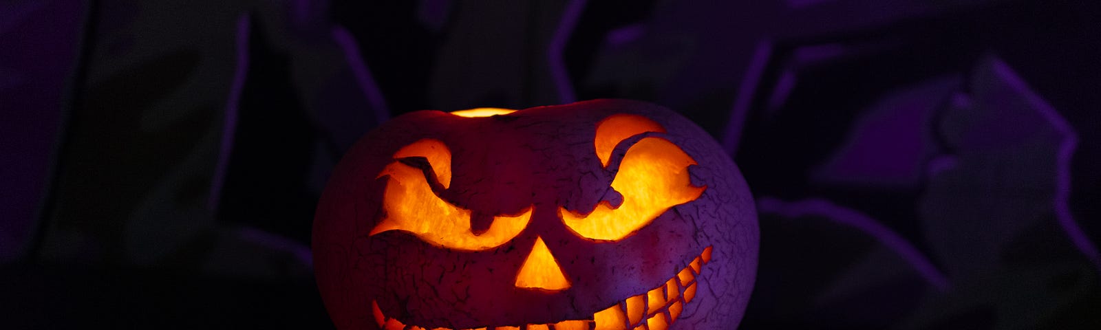 Scary looking Halloween pumpkin