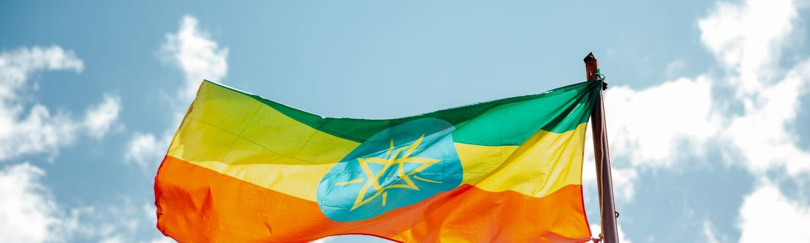 The national flag of Ethiopia