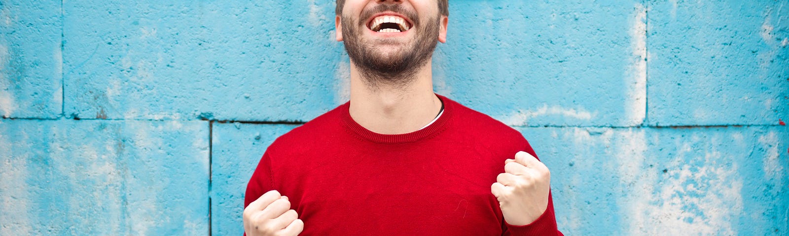 Man grinning with confidence