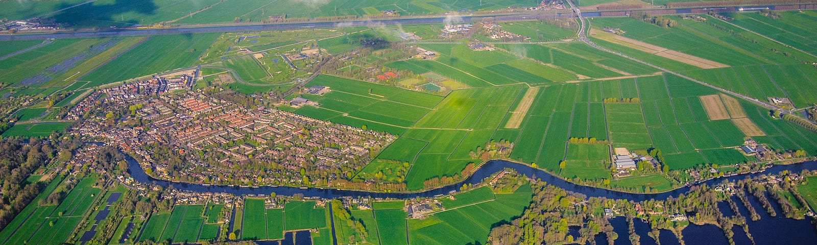this is a photo of an overhead view of part of the Netherlands