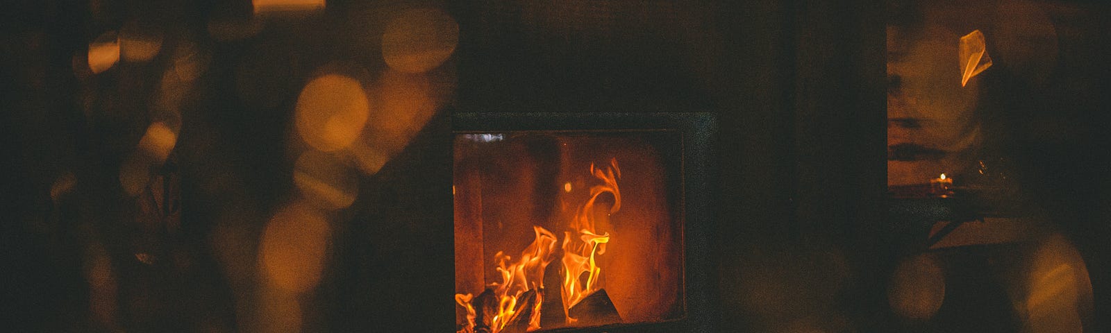 Picture of a fire burning in a fireplace