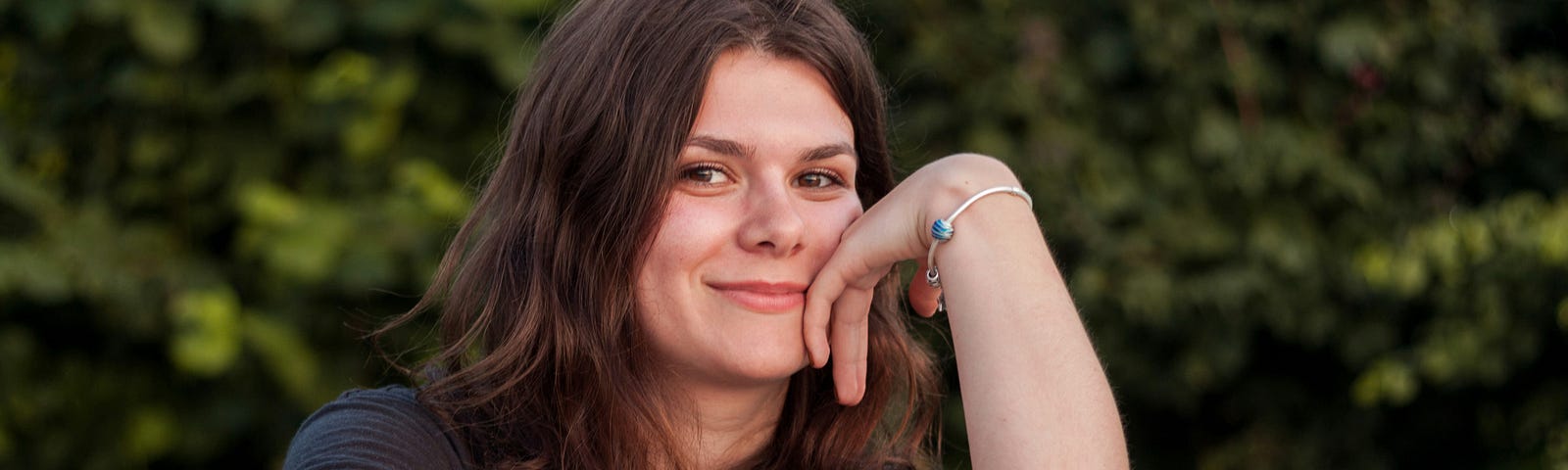 Woman smiling at camera