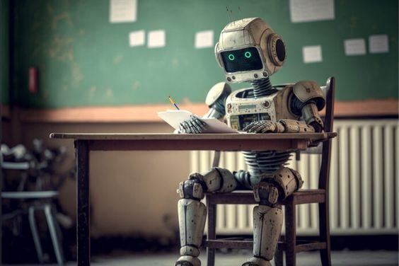 An image of robot learning in the classrom