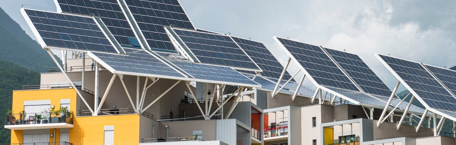 Buildings equipped with photovoltaic panels, storage batteries, rainwater and wastewater recovery systems welcomed the first inhabitants in 2020, in Grenoble, France. Photo by Joao Luiz Bulcao/Hans Lucas via Reuters