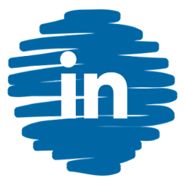 linkedin distorted round icon by vexels