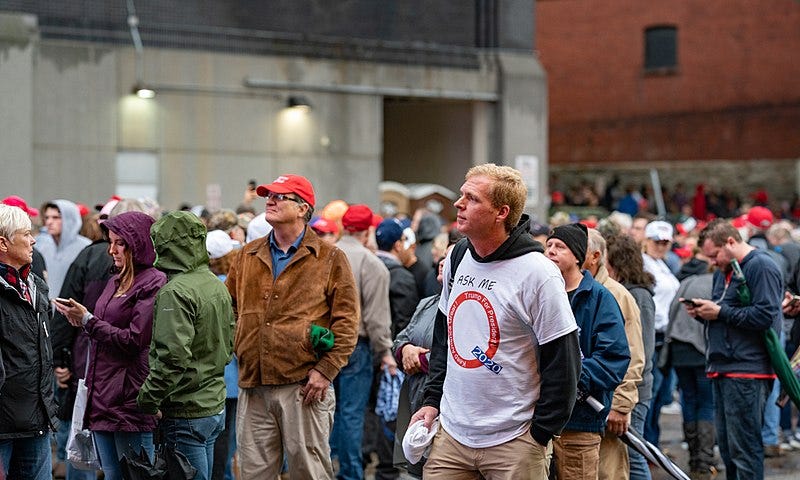 QAnon conspiracy supporter