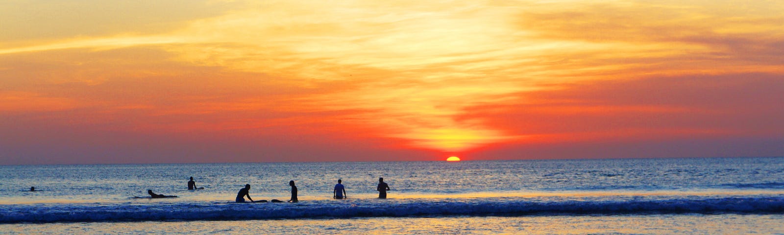 Beautiful sunset in Indonesia