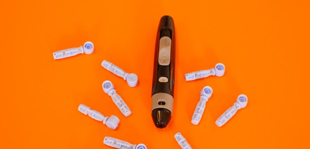 A glucometer and lancets.
