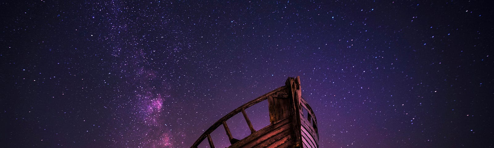 A boat and a starry sky