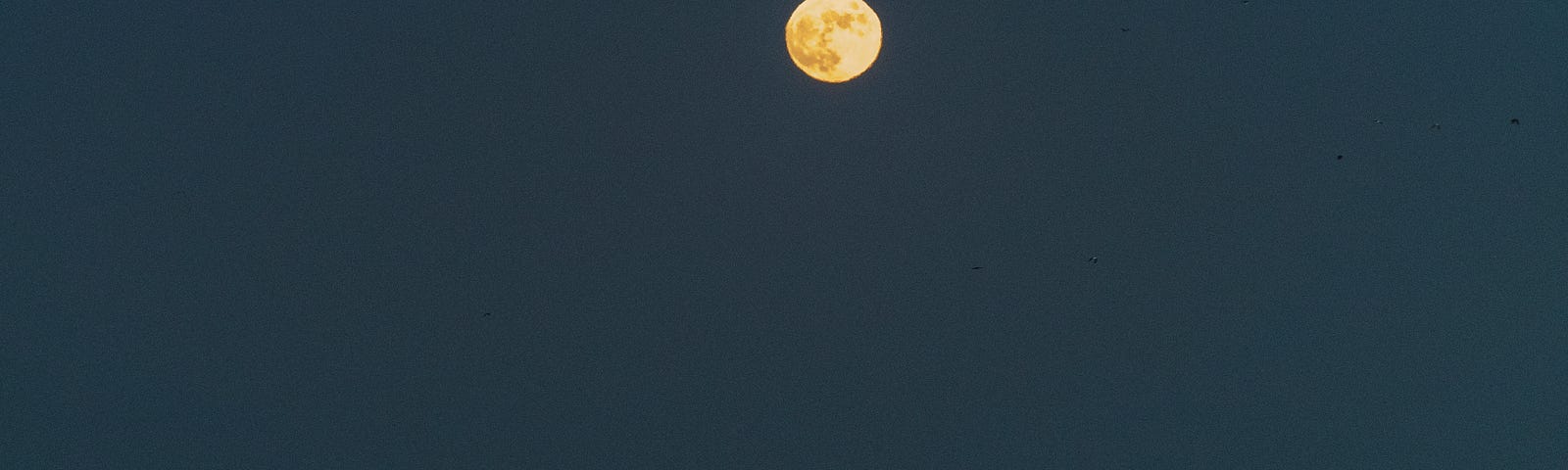 Photo of full moon and the ocean for Justiss Goode Medium story about full moon and mood changes.