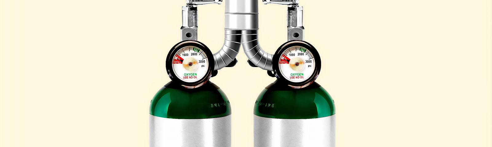 Two oxygen tanks