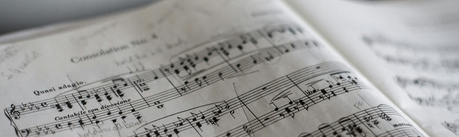 A book of musical notes