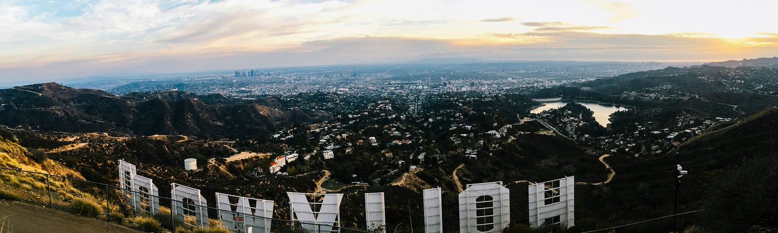 Looking from behind the Hollywood sign