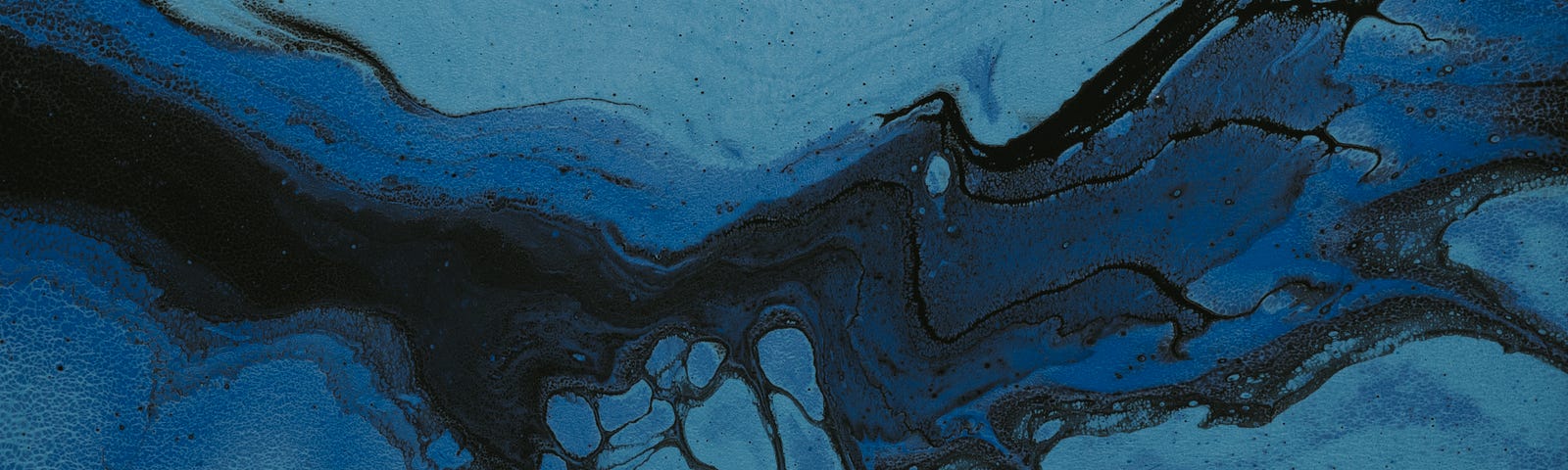 Abstract art, blue paint