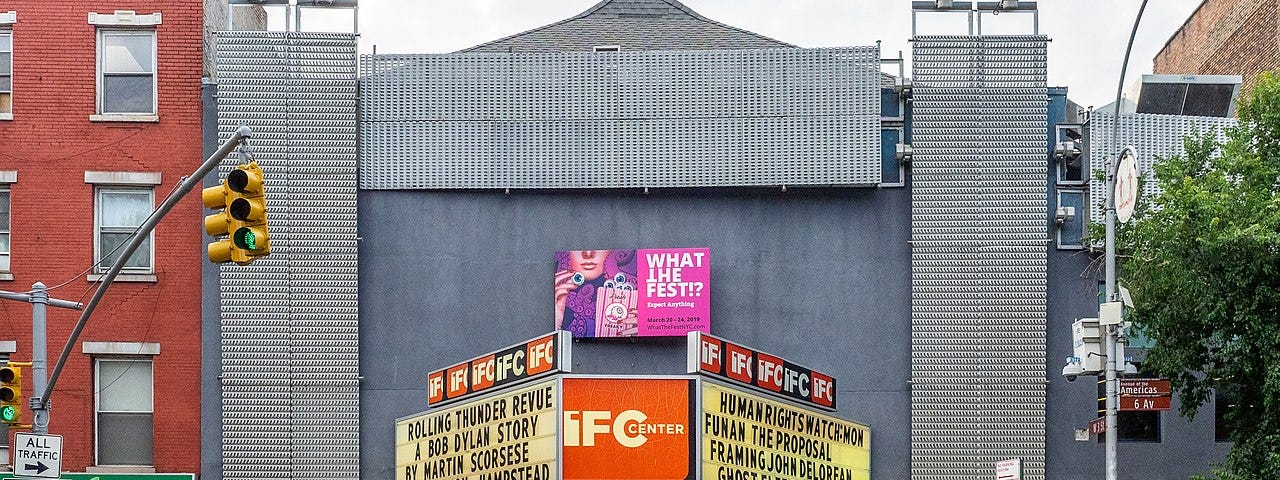 IFC Movie theater in Greenwich Village NYC