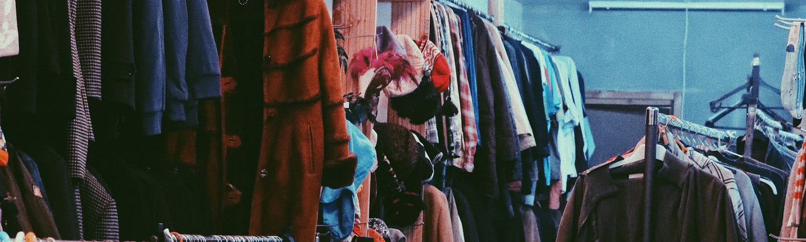 Image of a store selling vintage and second hand clothing