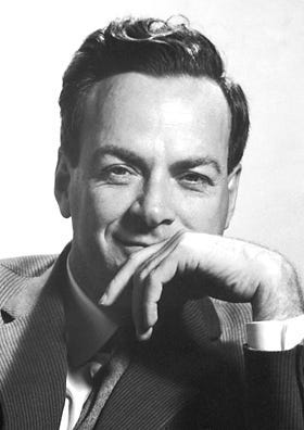 richard feynman, american physicist, black and white portrait