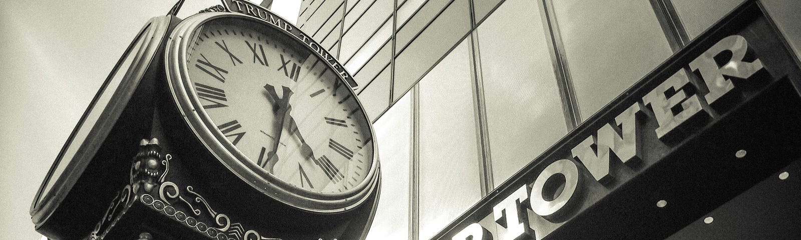 clock in front of Trump Tower