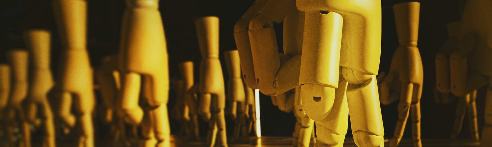 picture of many artificial hands