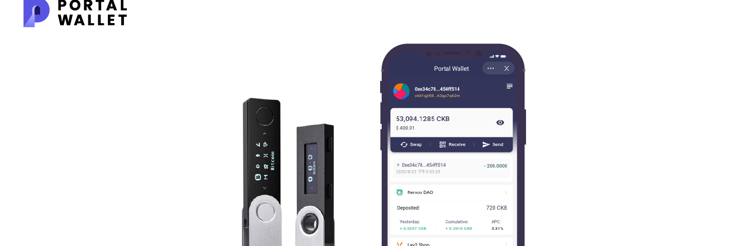 Devices from Ledger and Portal Wallet interface