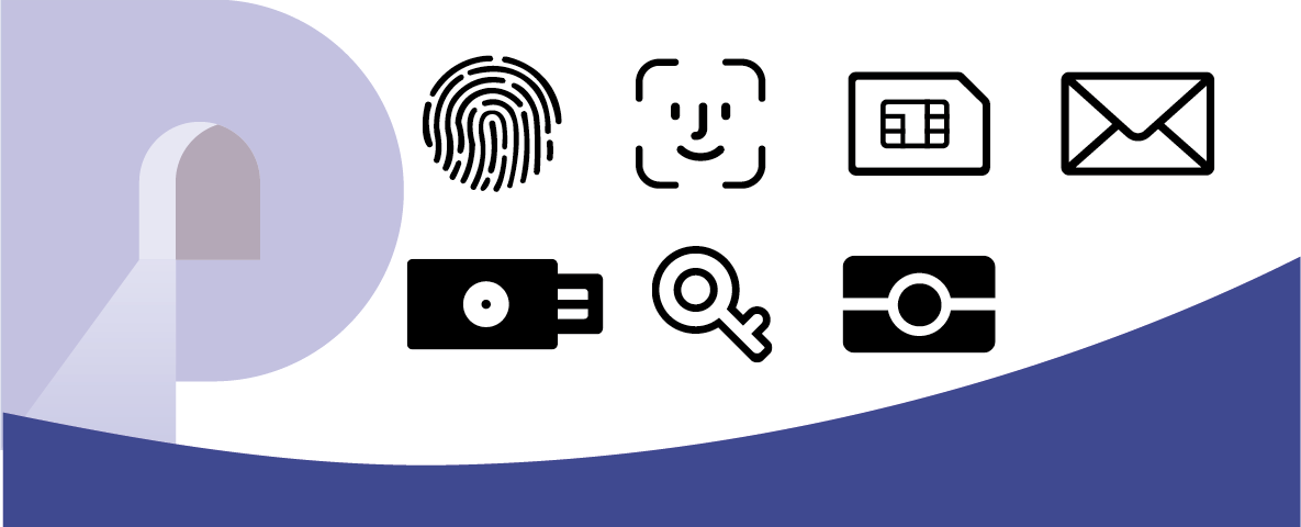 Portal Wallet image with symbols representing fingerprint ID, etc.