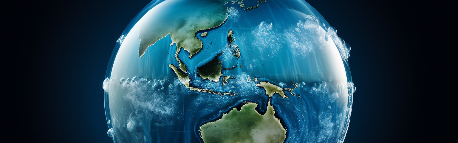 Midjourney generated image of Australia bubble of hydrogen deflating