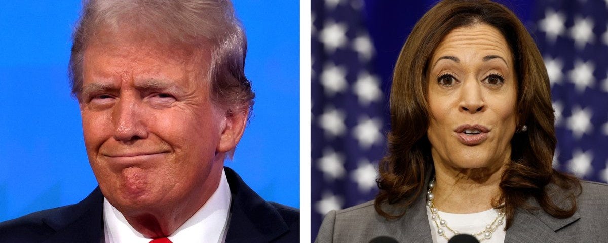 Donald Trump and Kamala Harris