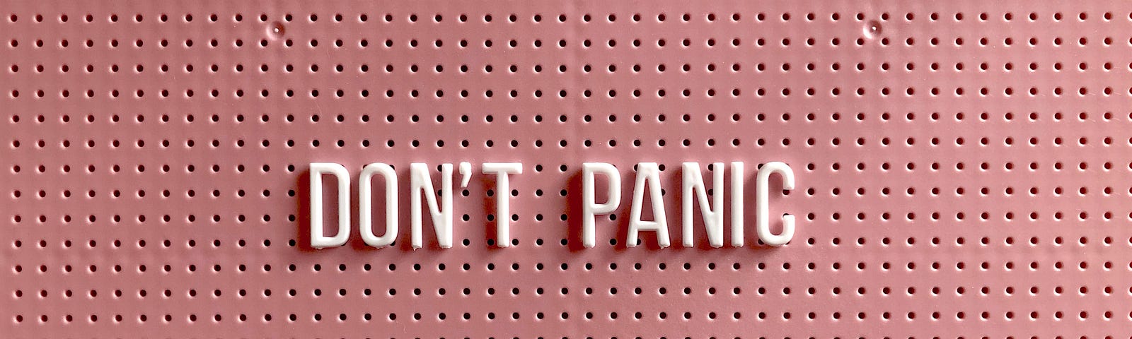 Graphic with the words “Don’t Panic”