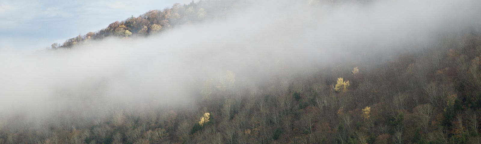 Image of mountains with fog