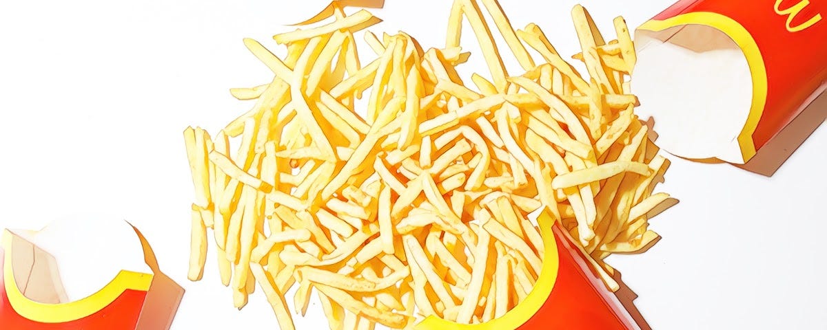 McDonald’s french fries on a table