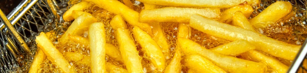 French Fries Deep-Frying in Oil