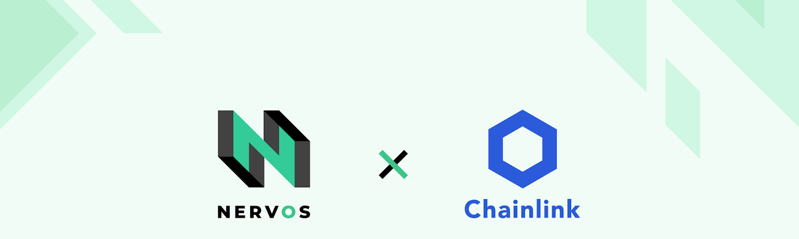 Logos for Nervos and Chainlink