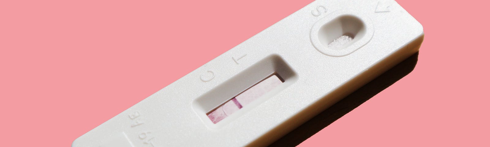 A COVID rapid test showing a negative result.