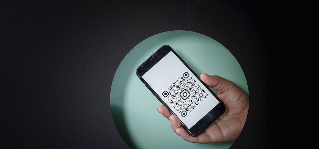 QR code displayed on a smartphone