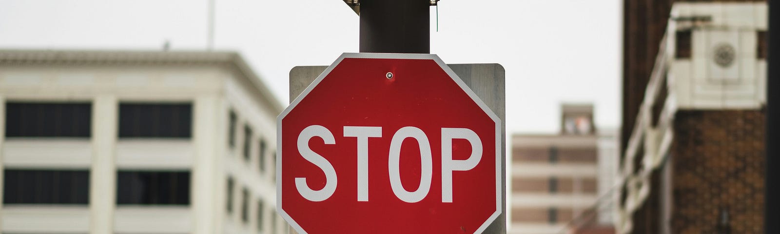 Red and white STOP sign