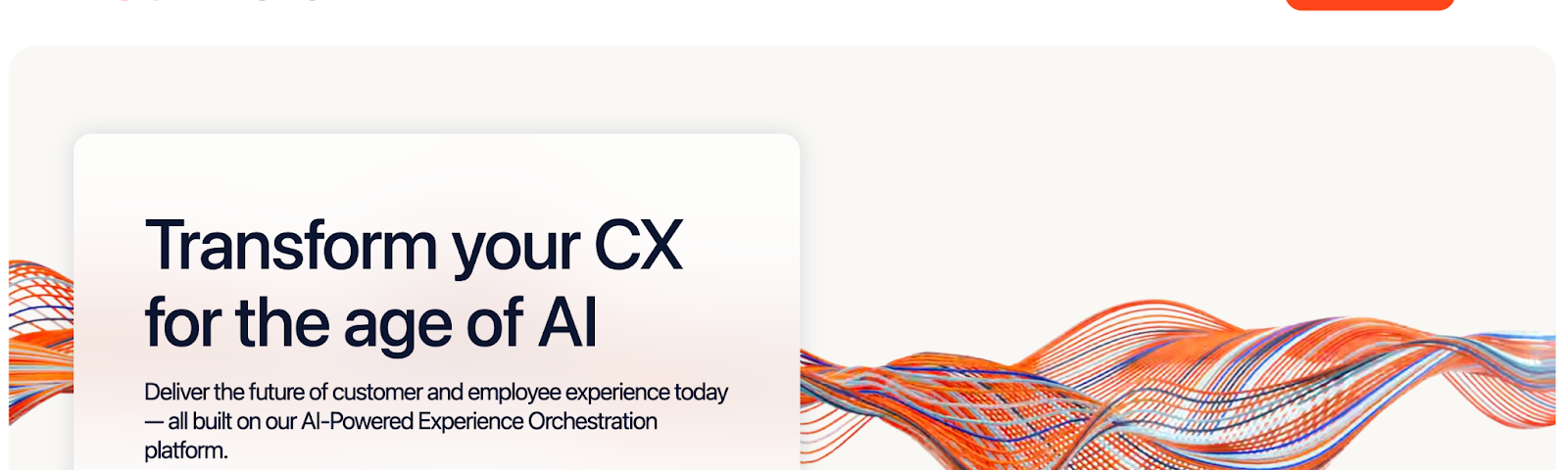 Genesys logo with a vibrant, interconnected customer experience network.