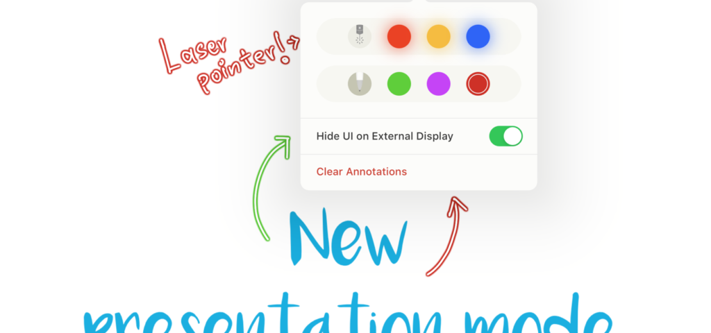 Presentation mode in Noteshelf iOS