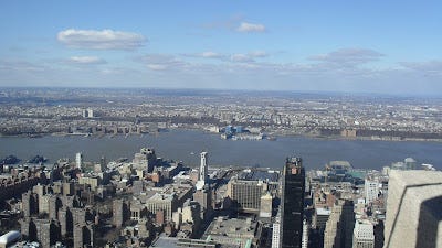 Taken by Denise Larkin in 2012 whilst in New York City. The views from a tower.