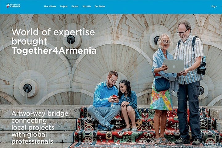 Online Web Platform, that connects Armenian Local Initiatives and Professionals in the global Armenian community