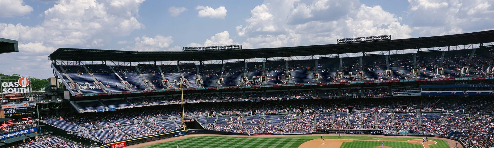 A baseball stadium