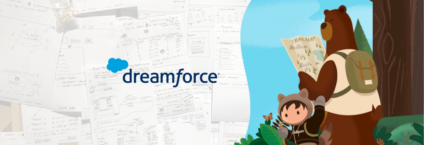 Decorative image featuring Astro on the right and the Dreamforce logo.