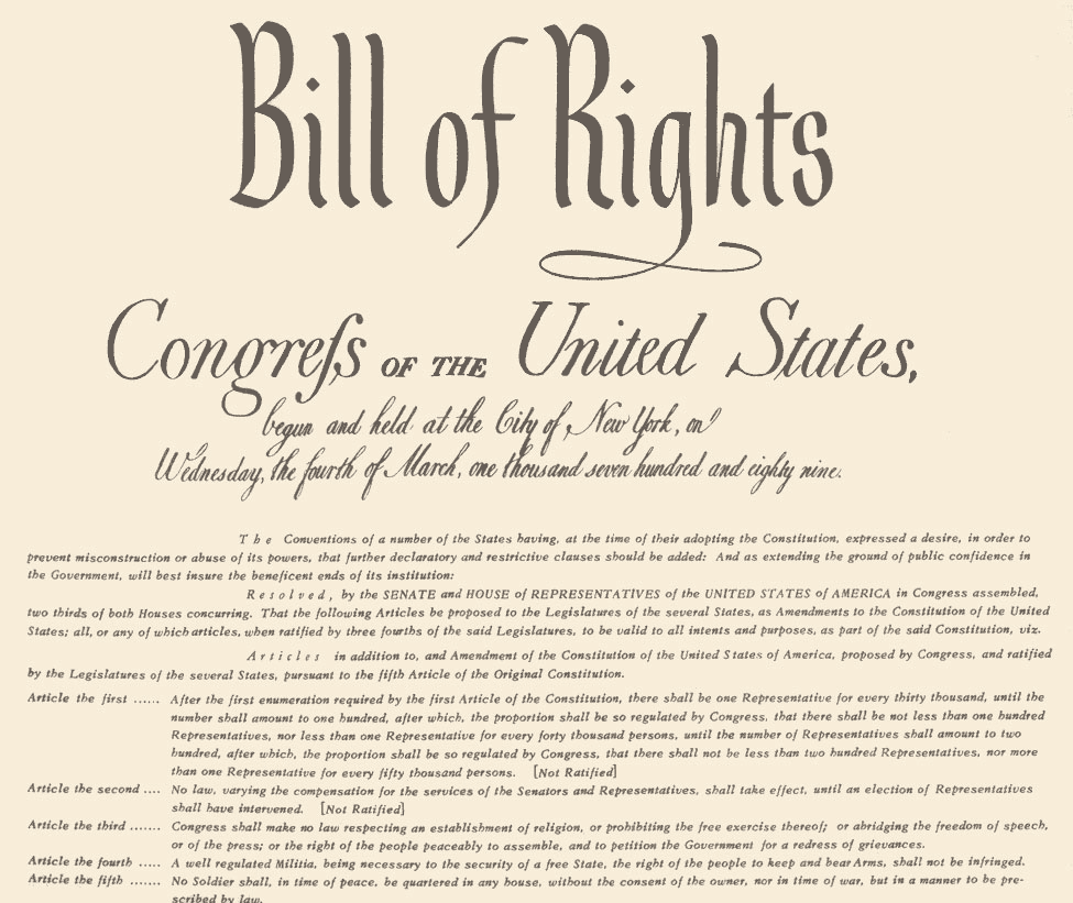 US Bill of Rights image