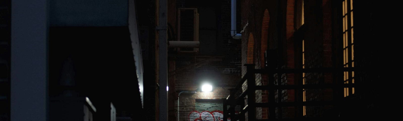 A dark alley