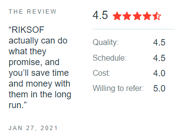 RIKSOF service review by client