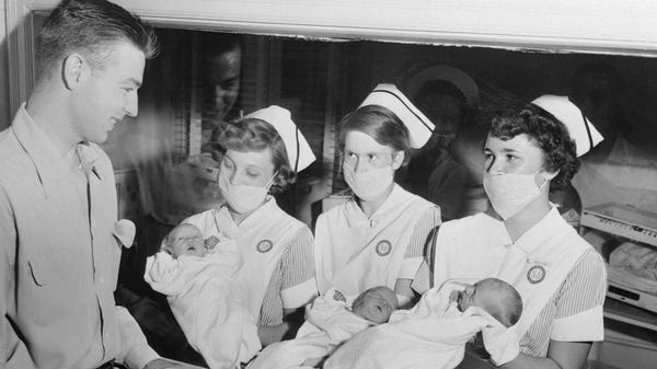 Until the 1970s, most U.S. hospitals did not allow fathers into the delivery room for the birth of a child, or children.