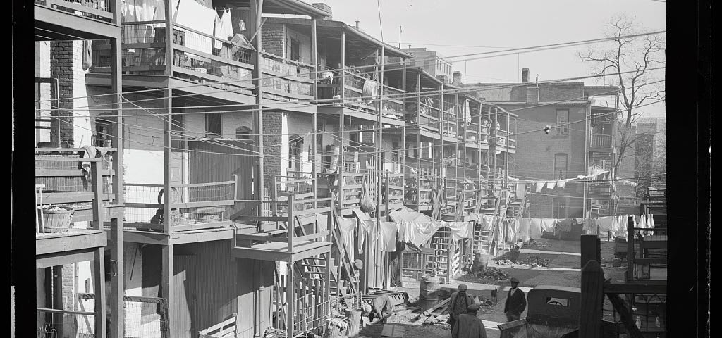 “Slums. Washington, D.C.” Carl Mydans, 1935, Farm Security Administration — Office of War Information Photograph Collection (Library of Congress) https://www.loc.gov/item/2017758811/