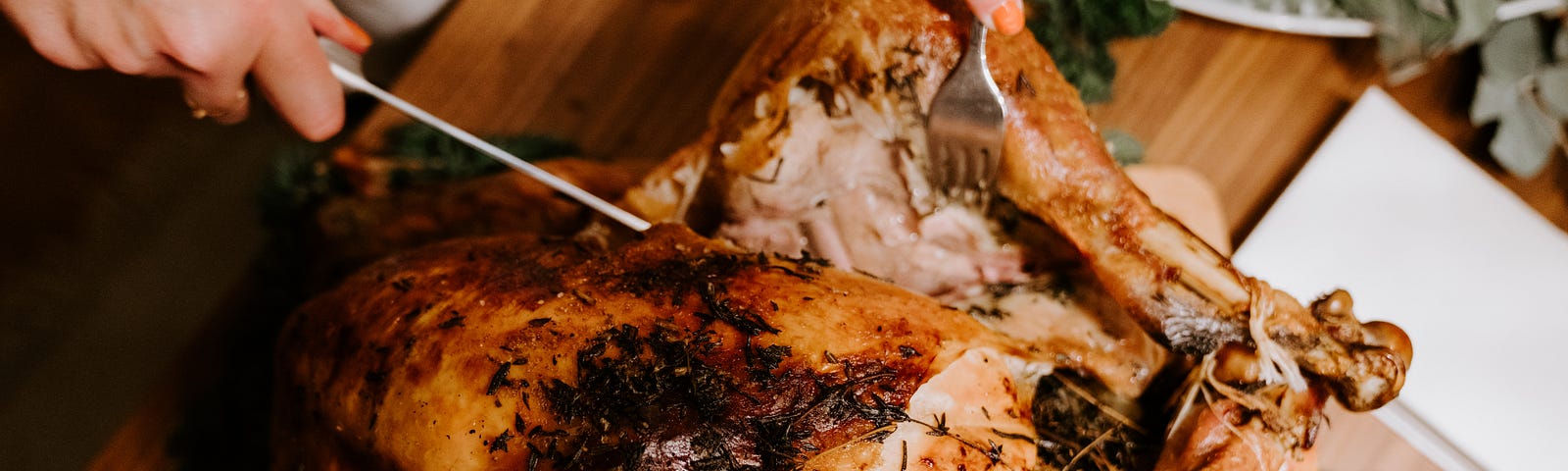 Photo of Someone Carving a Turkey by Claudio Schwarz on Unsplash