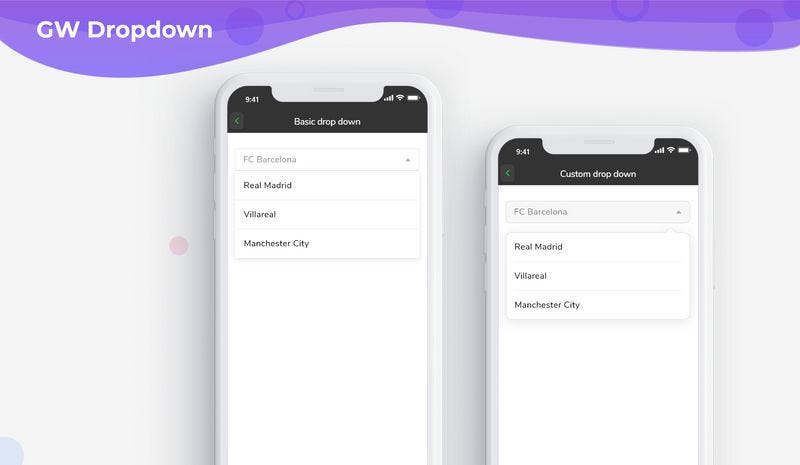 Flutter dropdown menu getwidget medium